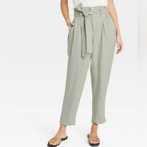 A New Day Sage Paper bag waist Pants